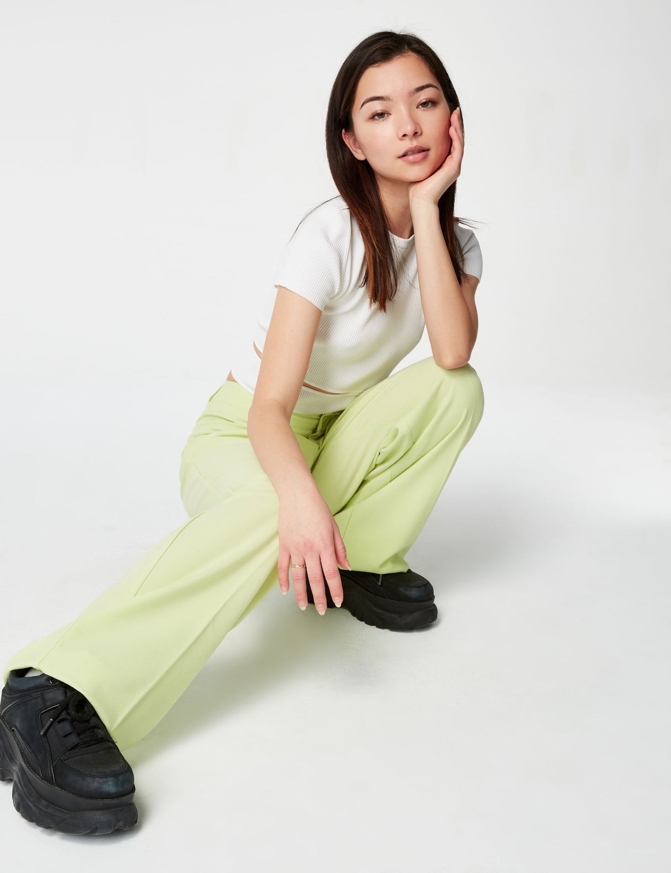 Pantalon droit vert clair - Image 2