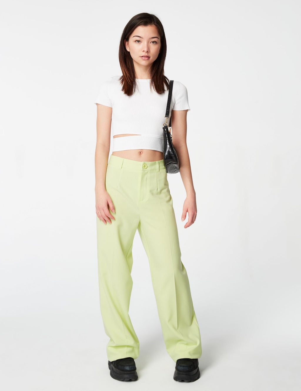 Pantalon droit vert clair