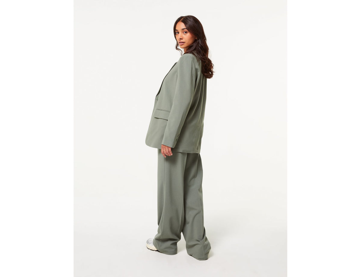 Pantalon palazzo vert kaki