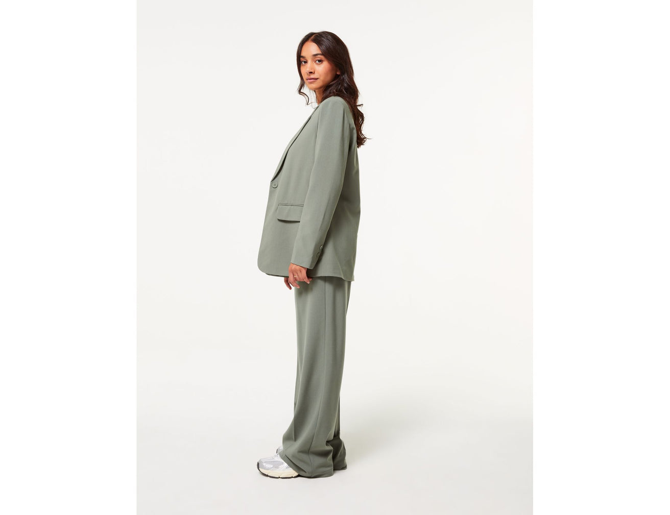 Pantalon palazzo vert kaki - Image 3