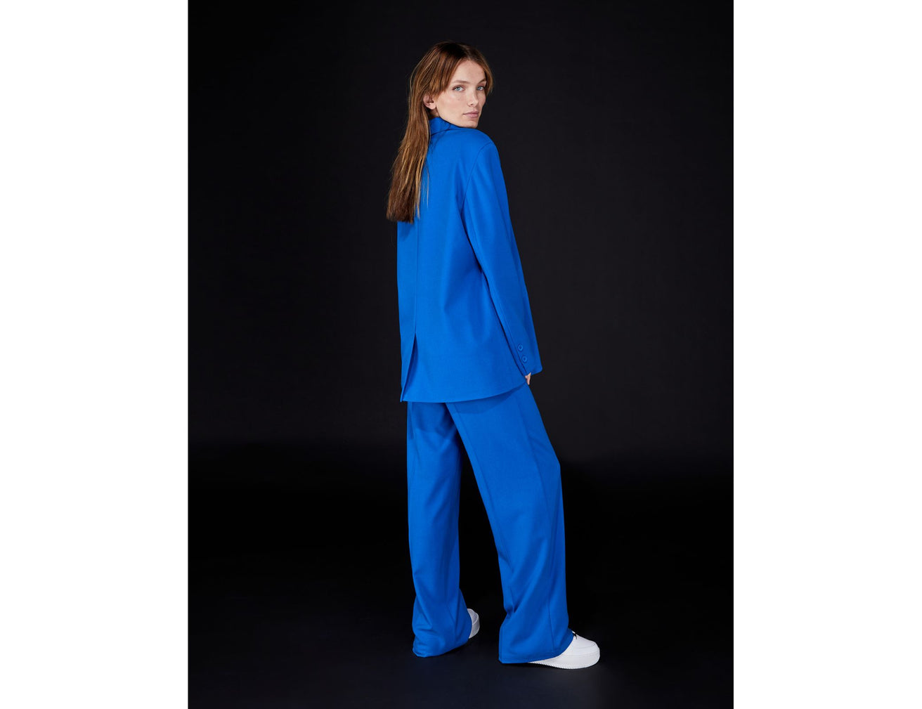 Pantalon palazzo bleu éléctrique - Image 2