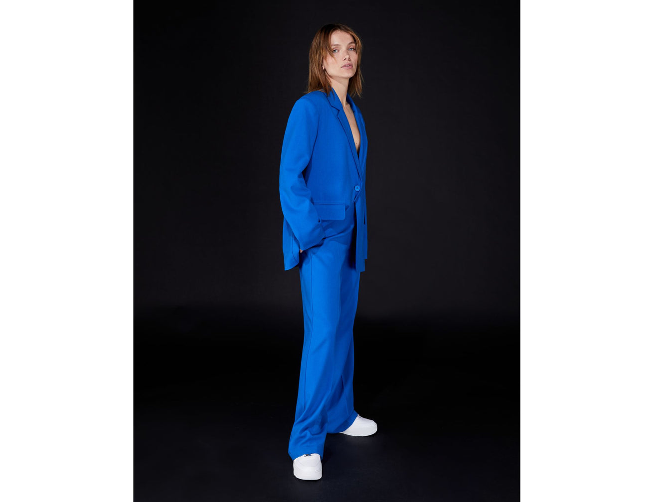 Pantalon palazzo bleu éléctrique - Image 3