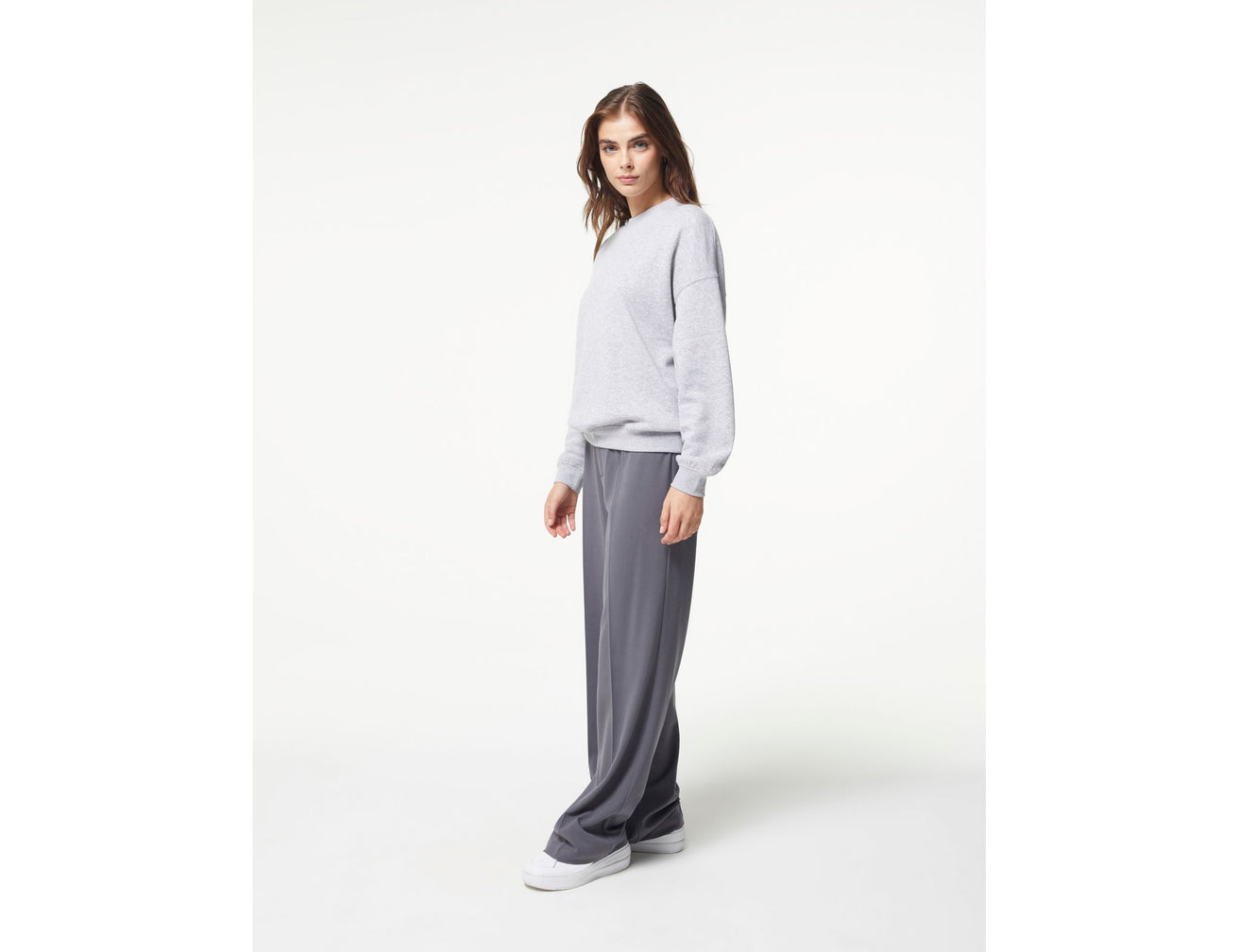 Pantalon palazzo gris foncé - Image 3