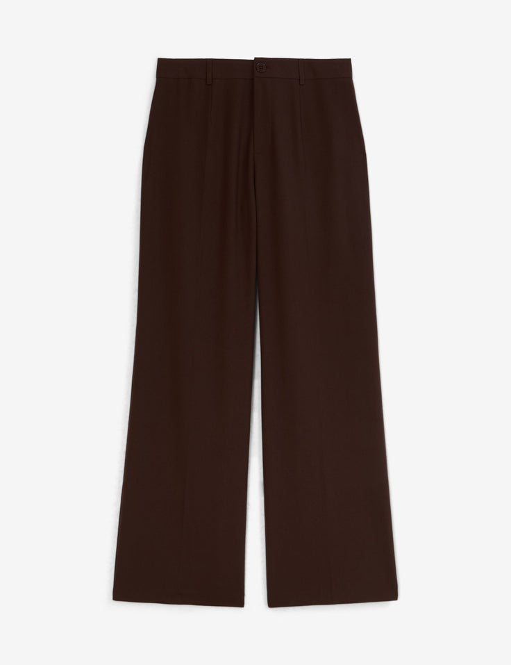 Pantalon palazzo marron foncé