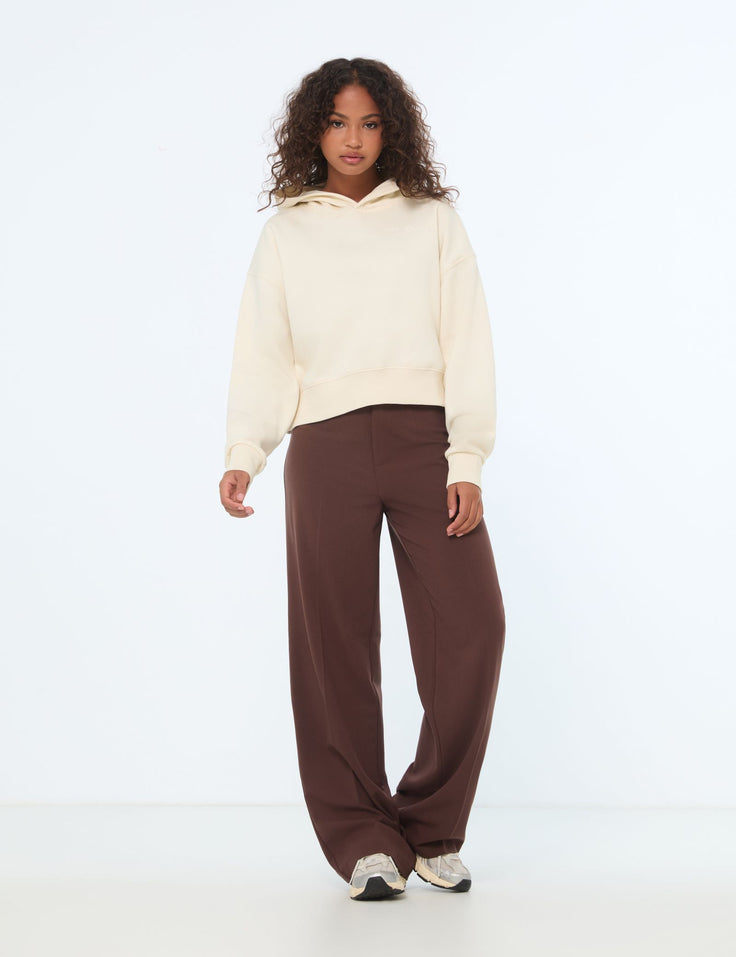 Pantalon palazzo marron foncé