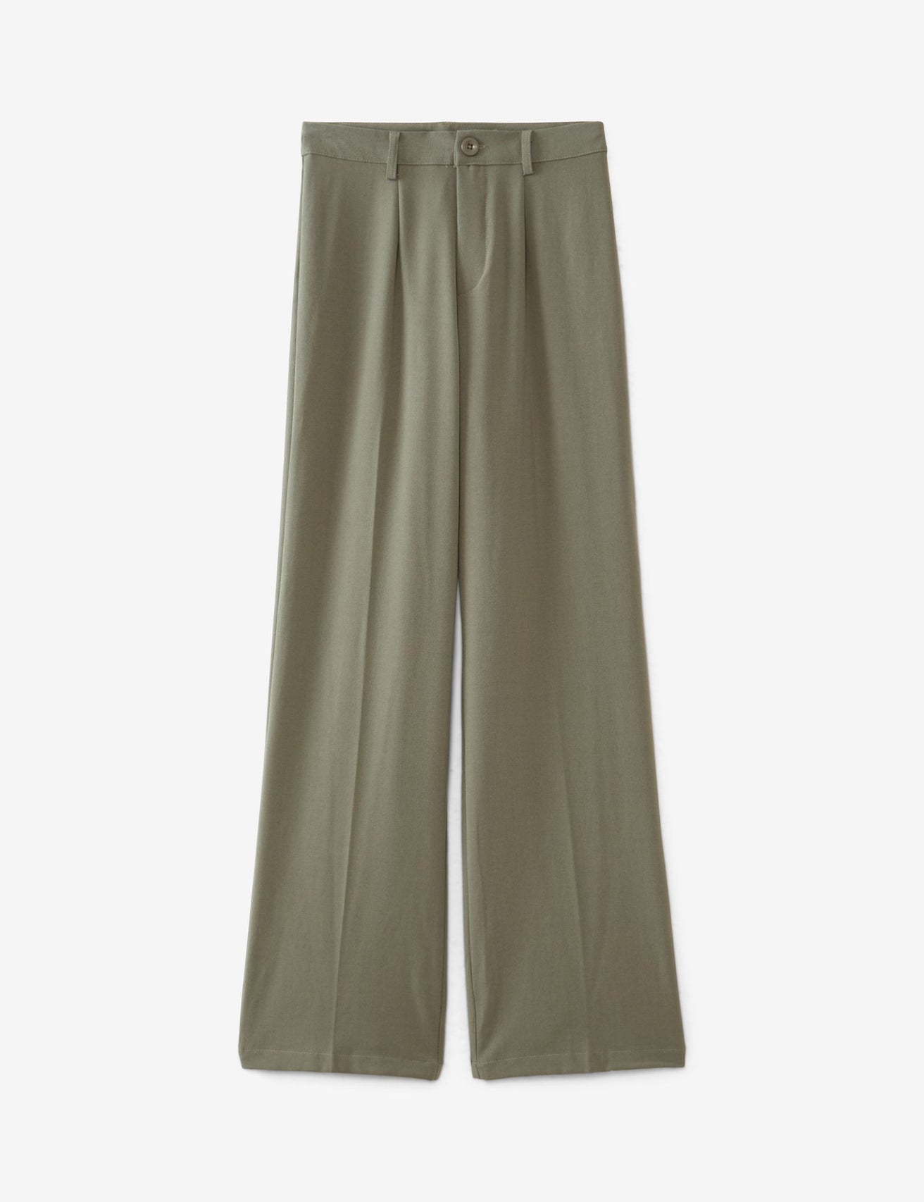 Pantalon ample palazzo kaki foncé - Image 1