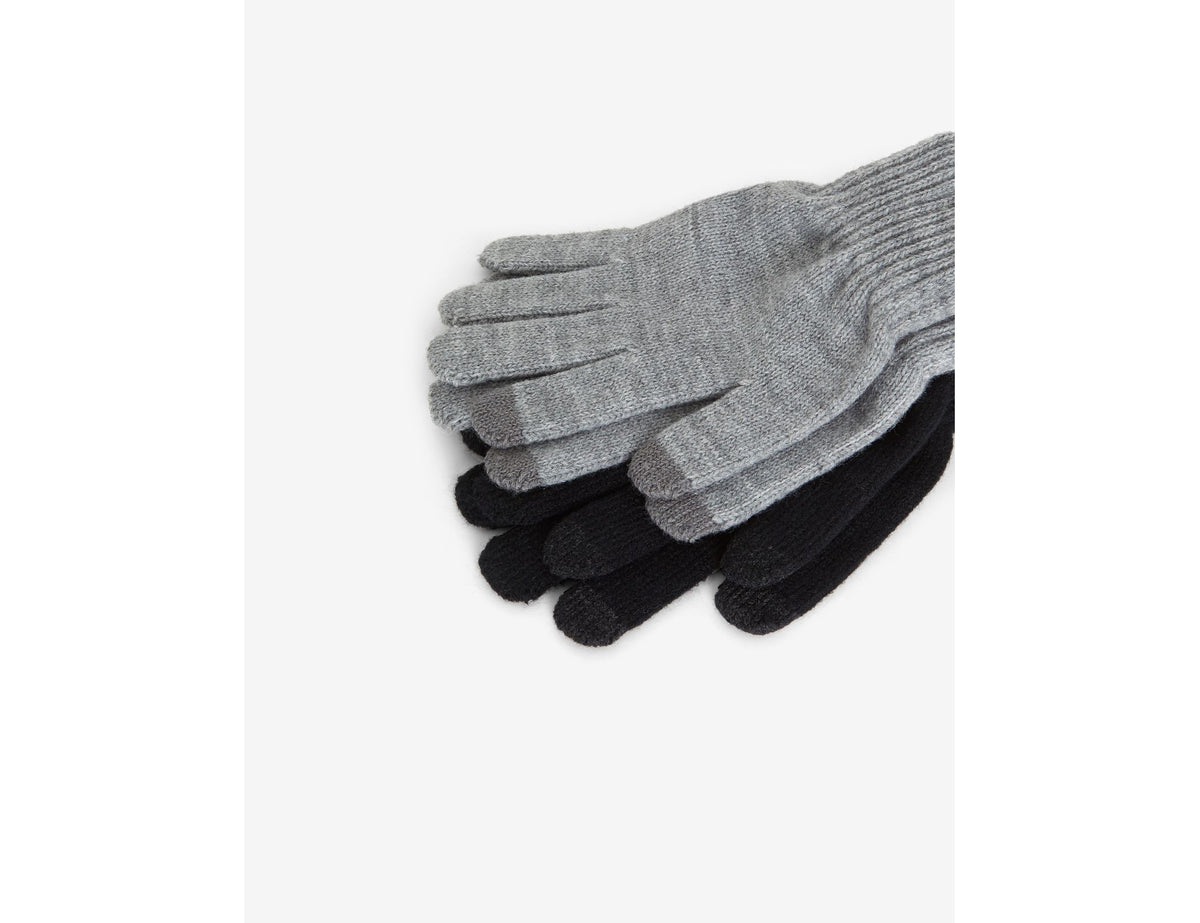 Gants tactiles noirs et gris