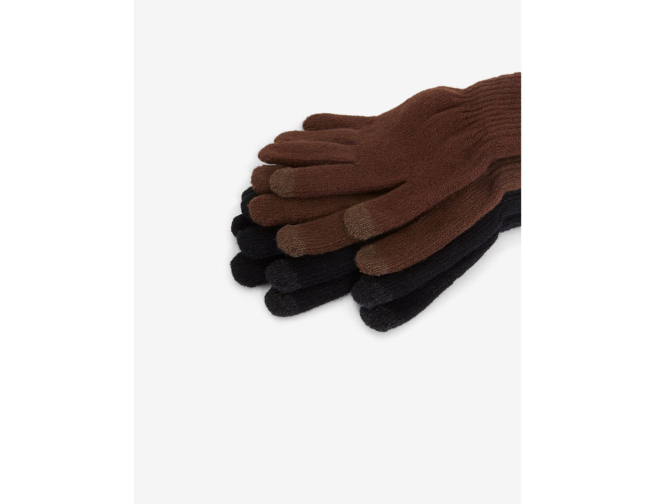 Gants tactiles noirs et marrons - Image 2