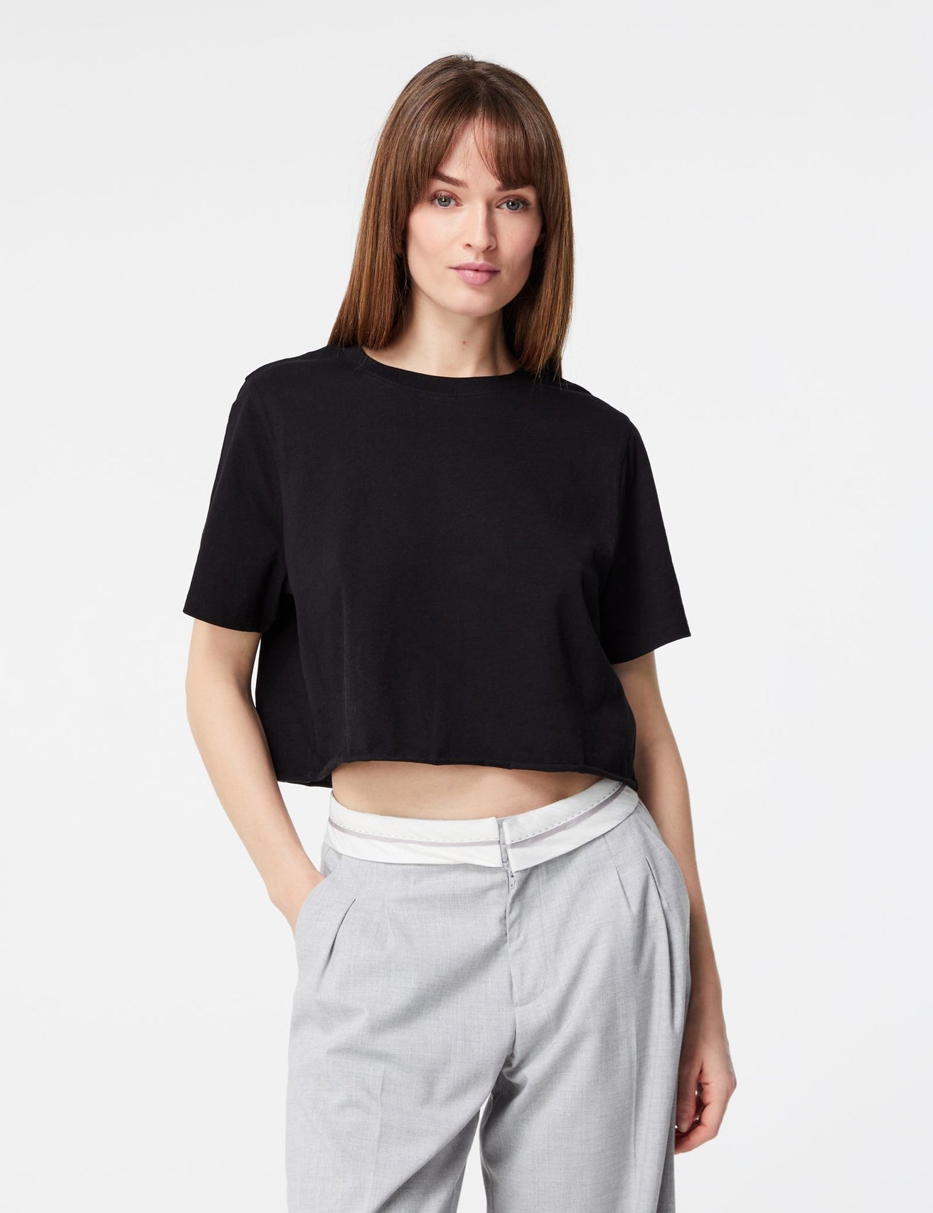 T-shirt court oversize noir - Image 1