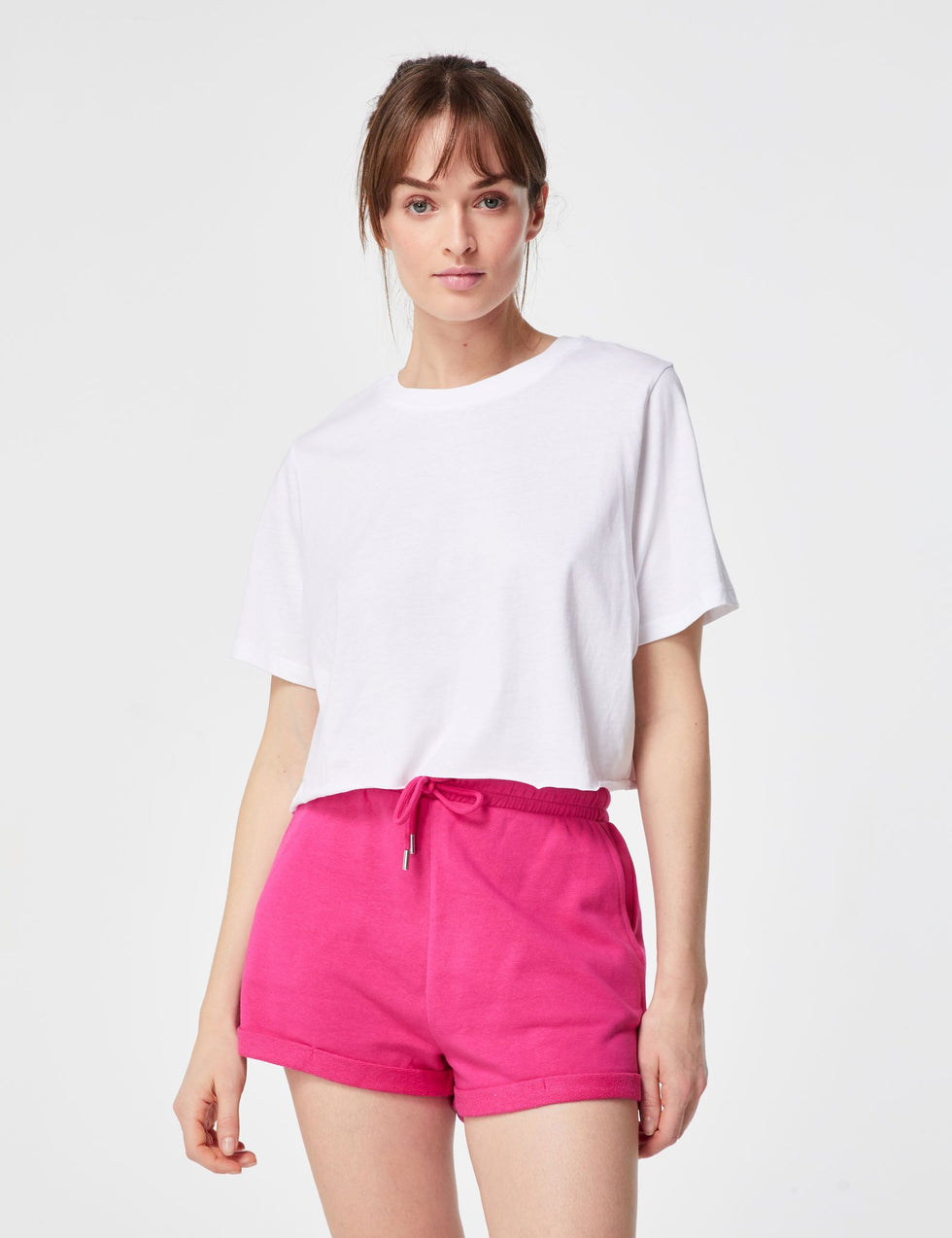 T-shirt court oversize blanc