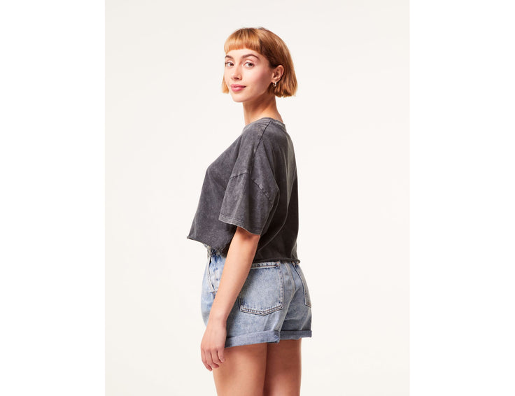 Short en jean slouchy bleu