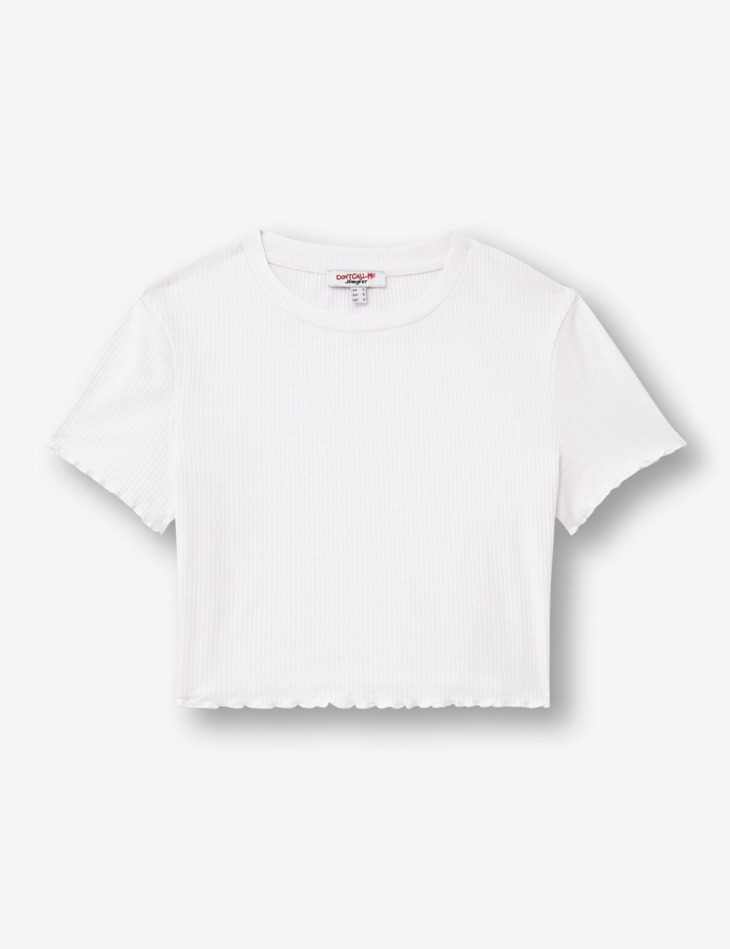 Crop top côtelé blanc