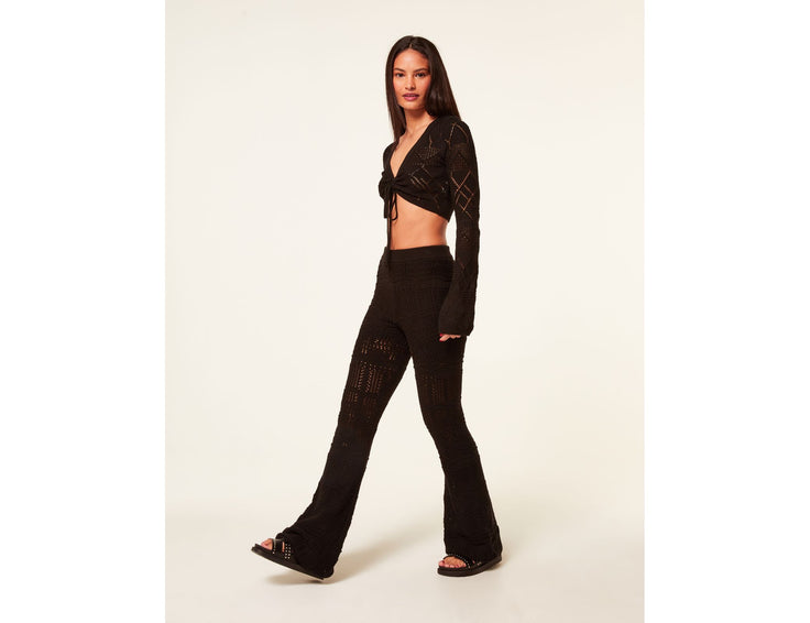 Pantalon flare crochet