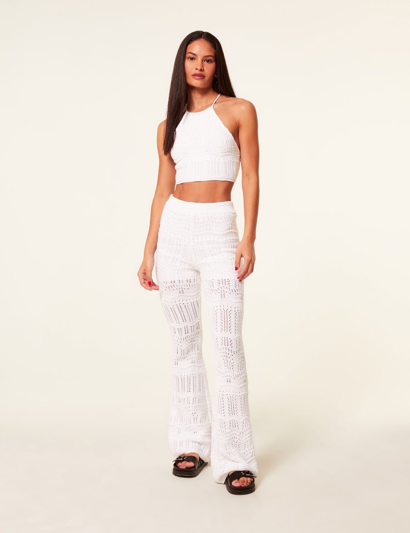 Pantalon flare crochet - Image 1