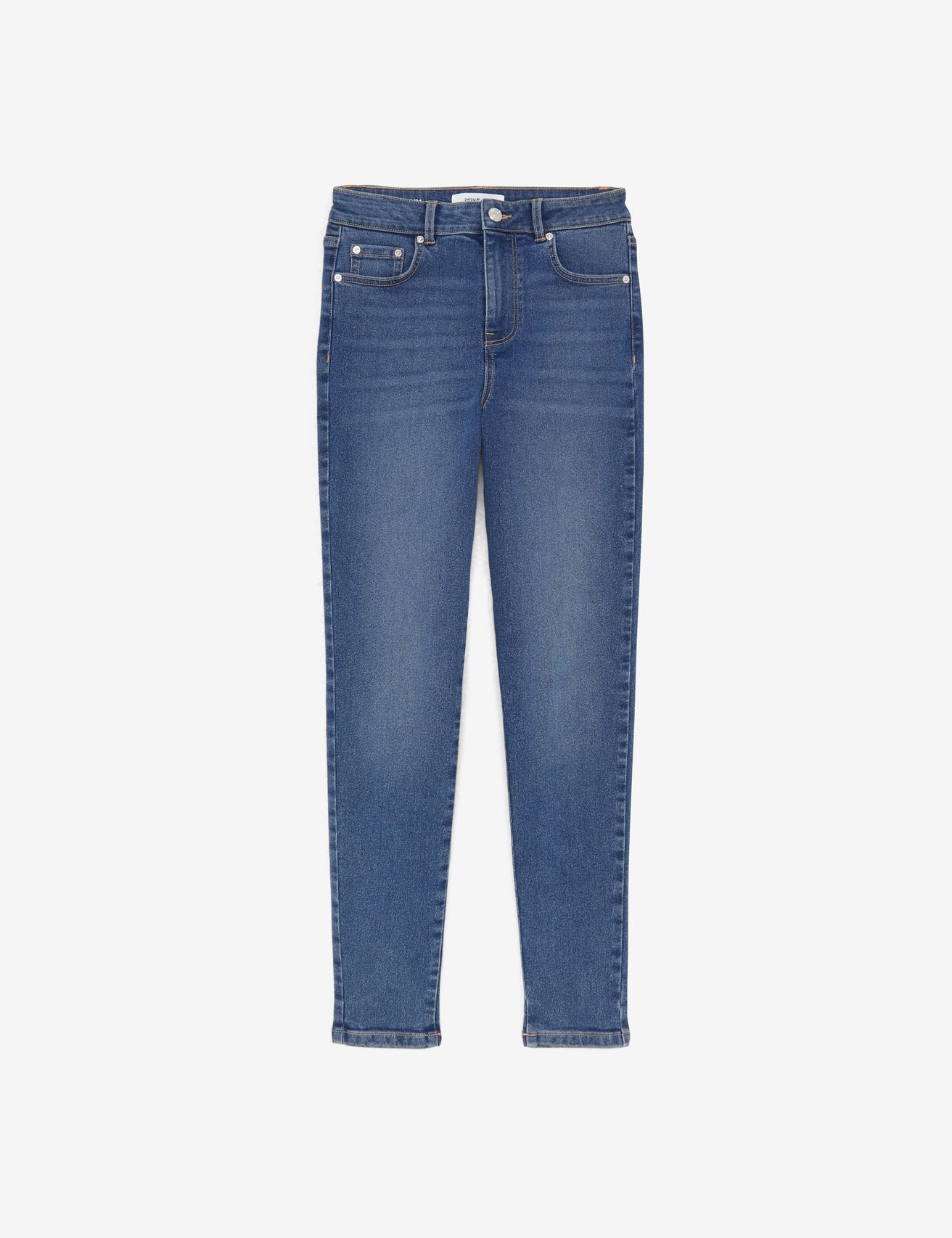 Jean skinny taille haute bleu - Image 1