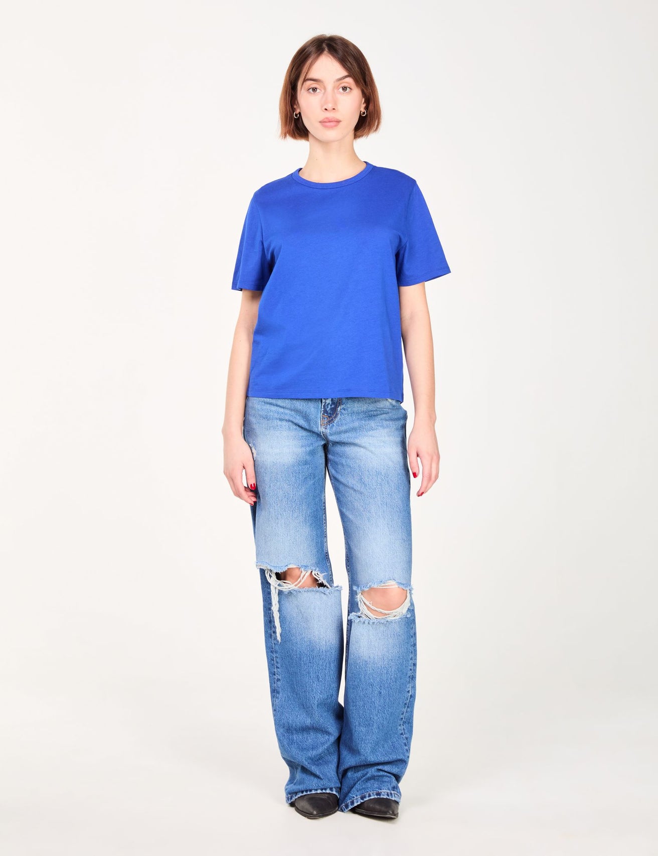 T-shirt bleu indigo basic - Image 3