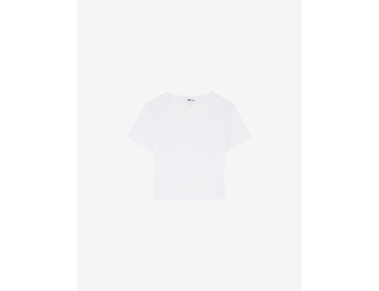 T-shirt court col V blanc - Image 6