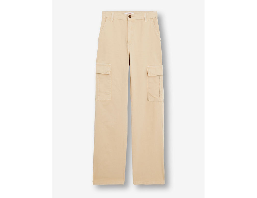 Pantalon cargo straight beige