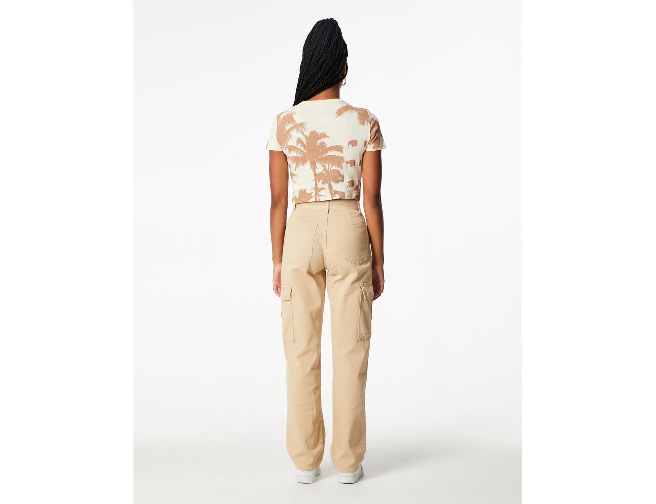 Pantalon cargo straight beige - Image 2