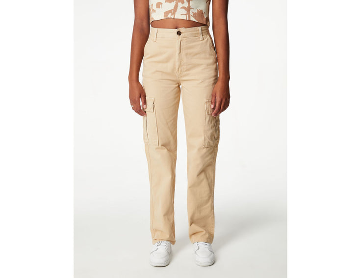 Pantalon cargo straight beige