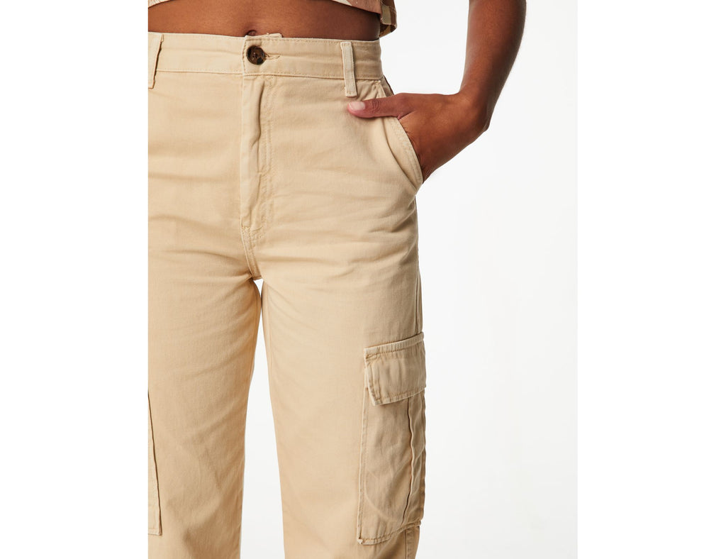 Pantalon cargo straight beige