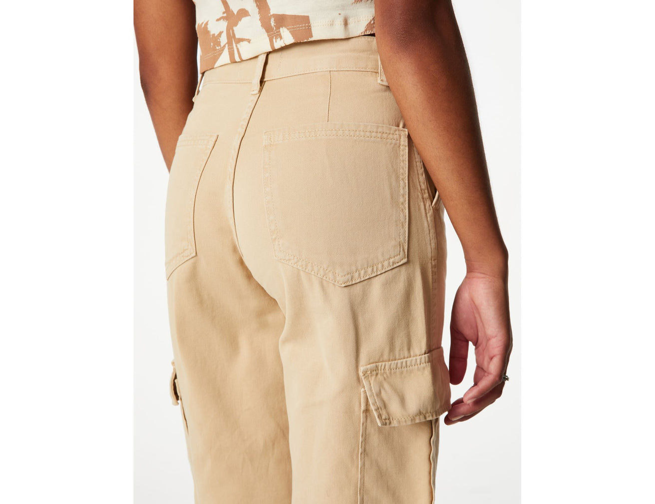 Pantalon cargo straight beige - Image 5