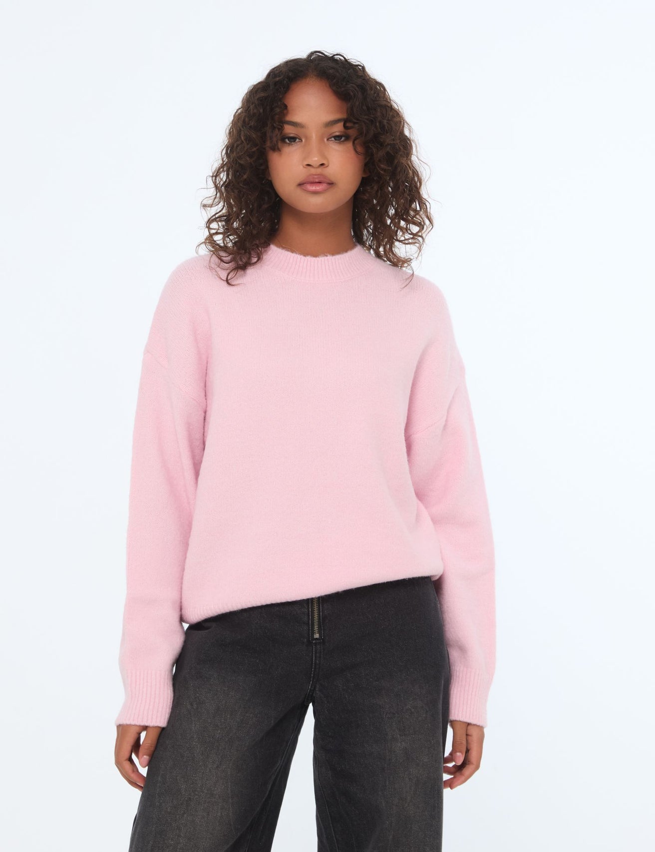 Pull en maille rose - Image 1