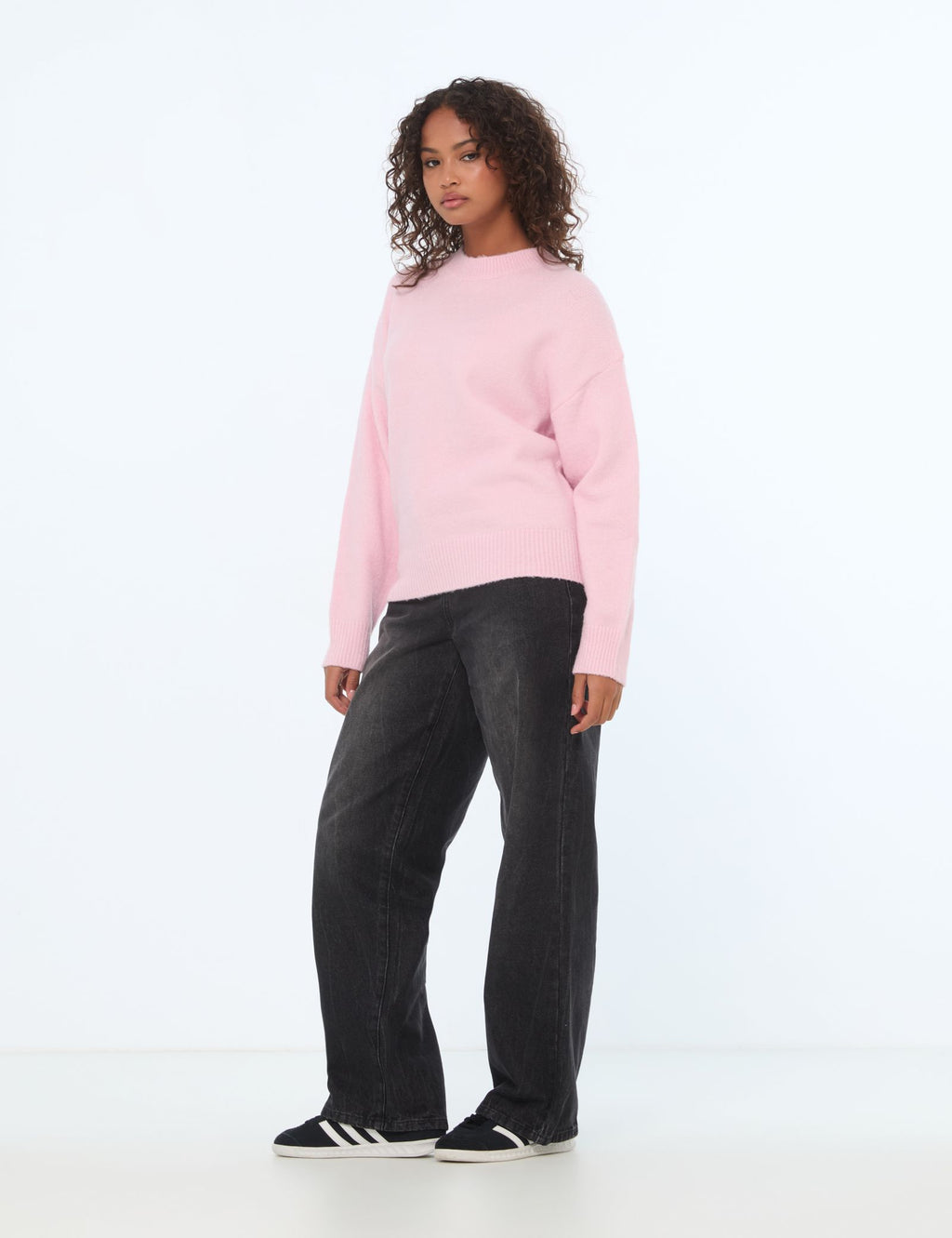 Pull en maille rose