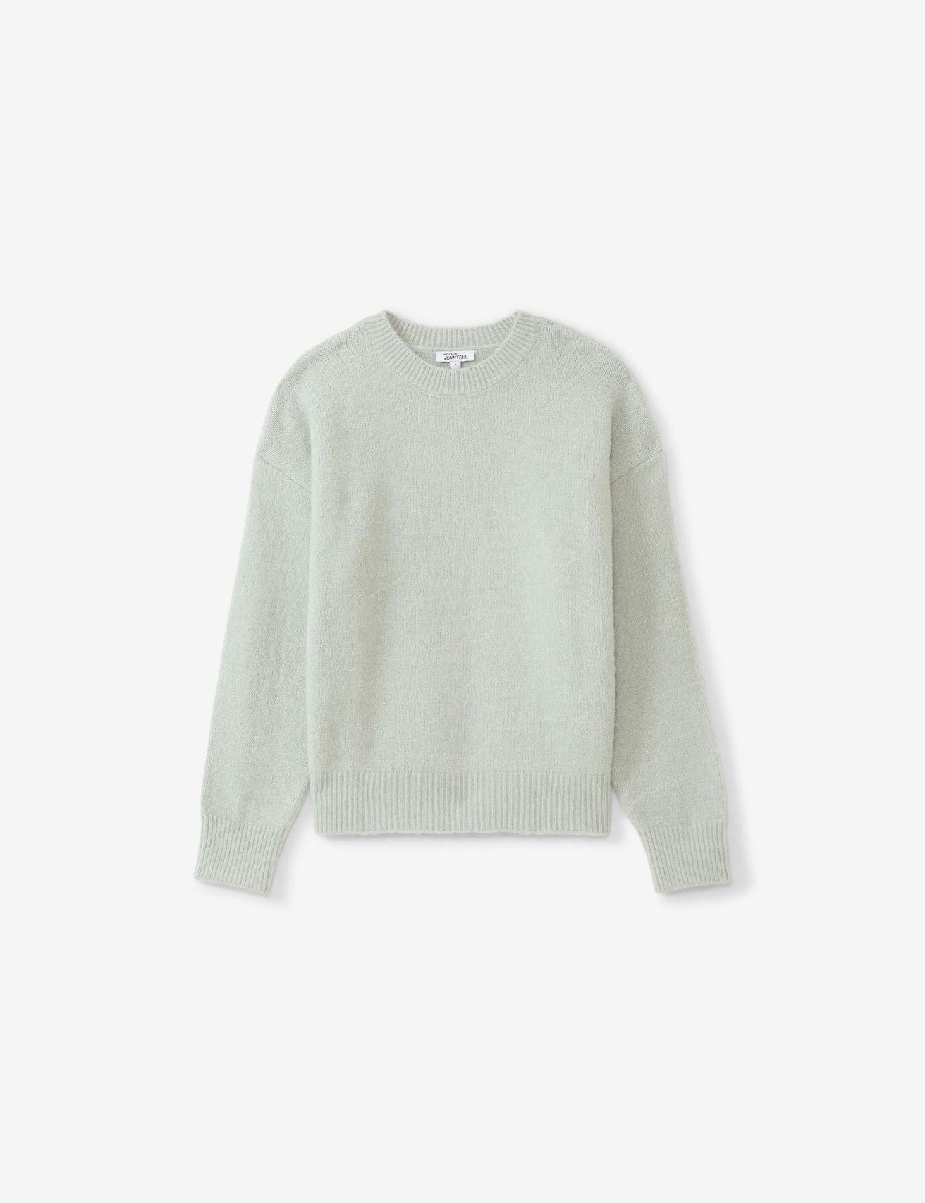 Pull vert clair en maille - Image 1