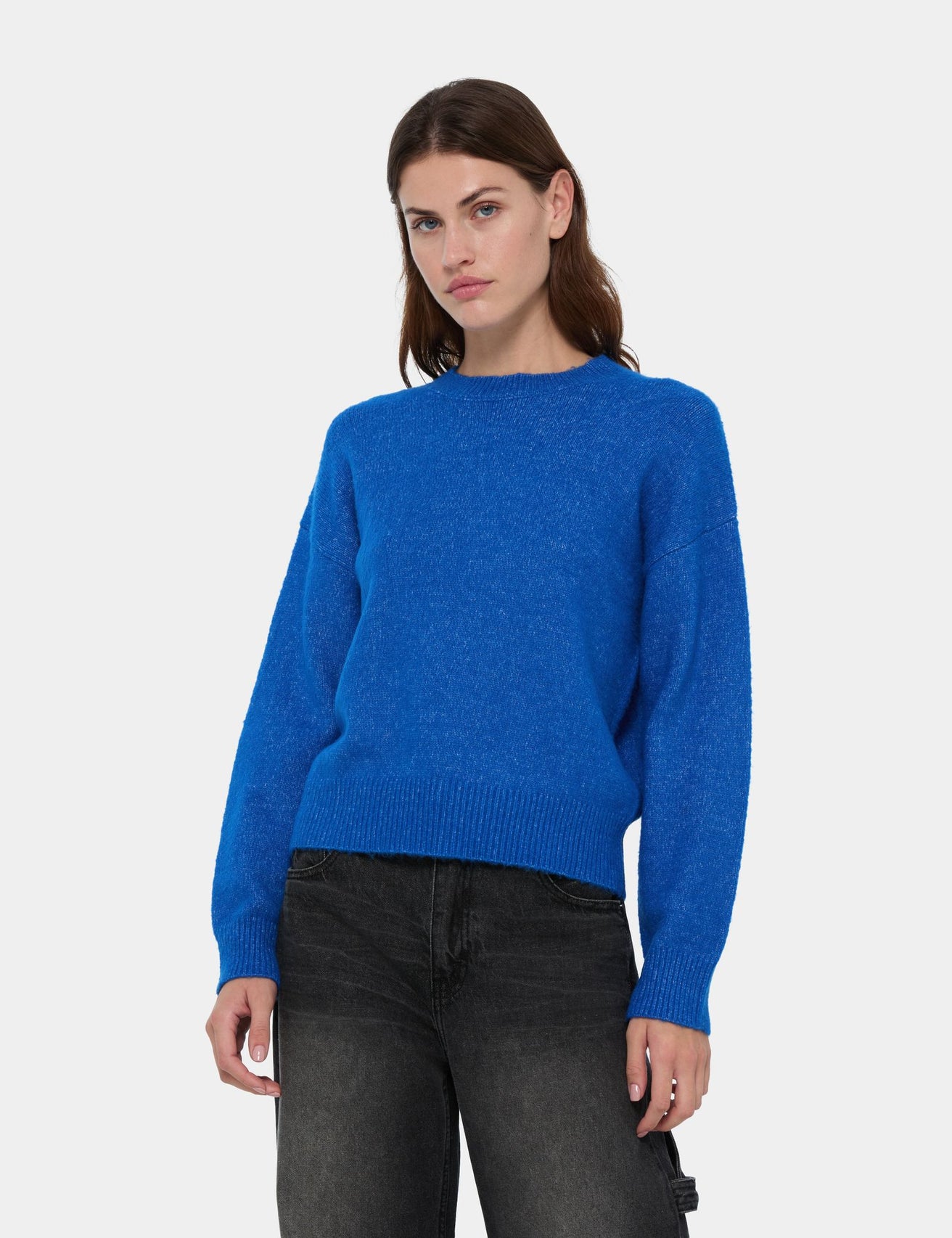 Pull en maille bleu ocean - Image 1