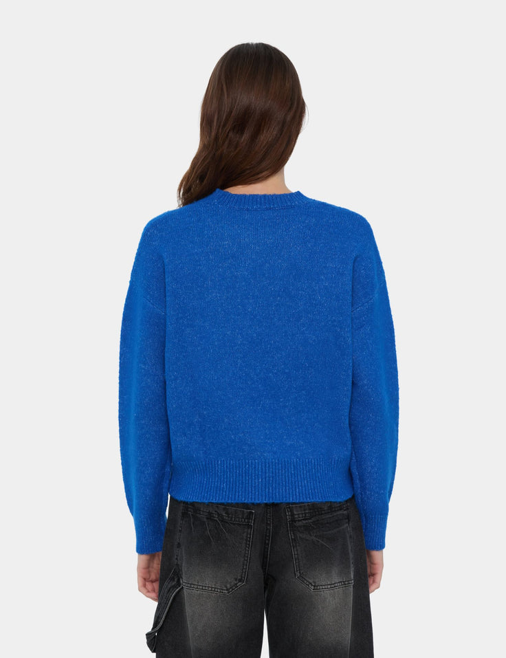 Pull en maille bleu ocean