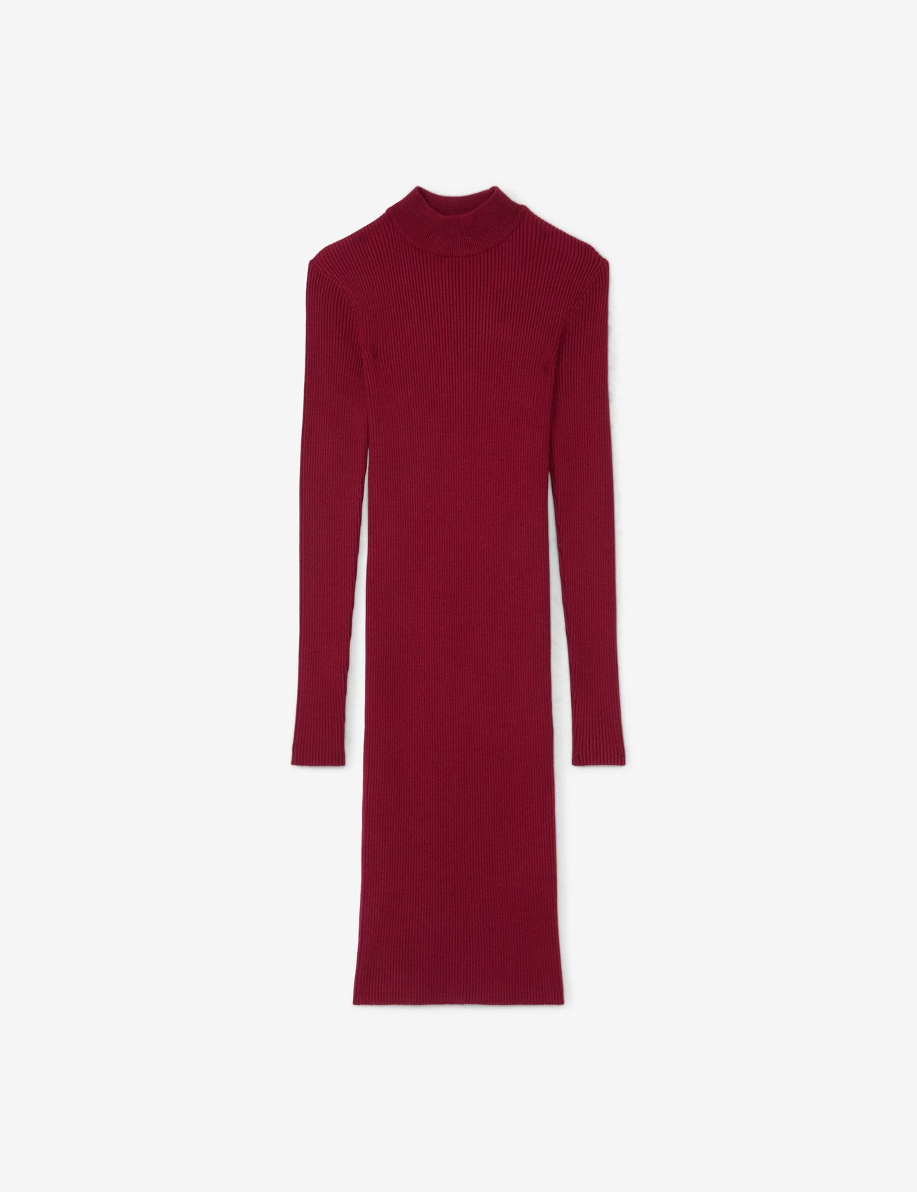 Robe en maille rouge foncé - Image 1