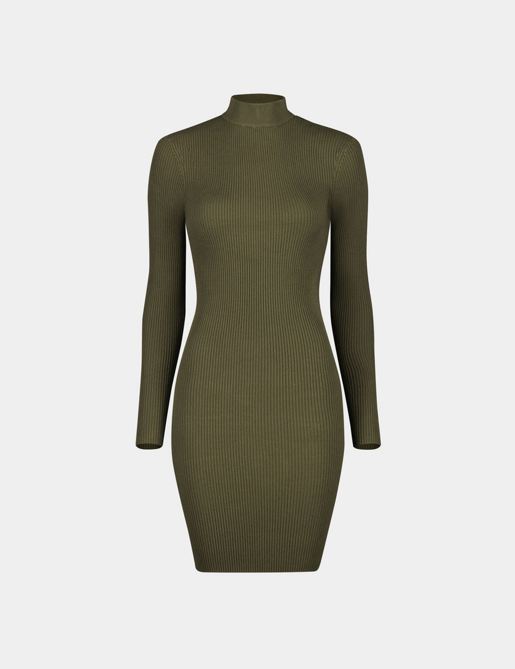 Robe en maille verte olive