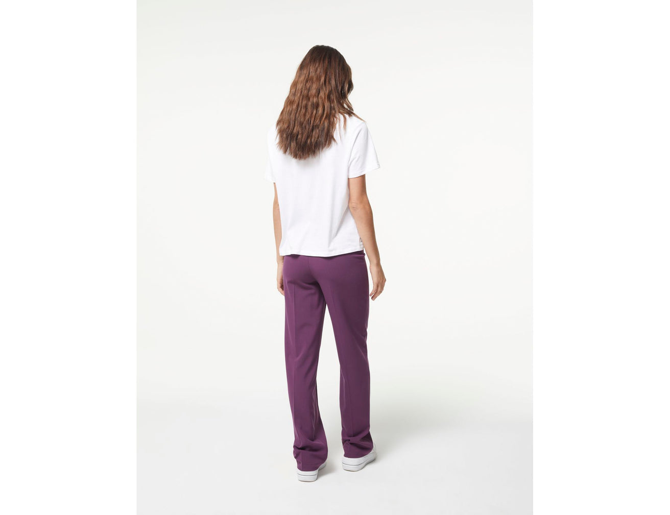 Pantalon tailleur prune - Image 2