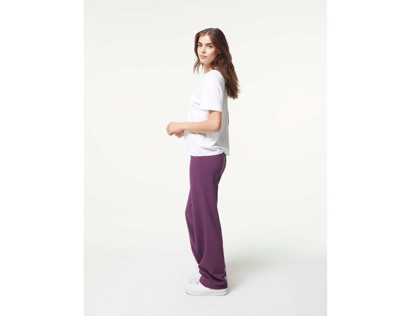 Pantalon tailleur prune - Image 3