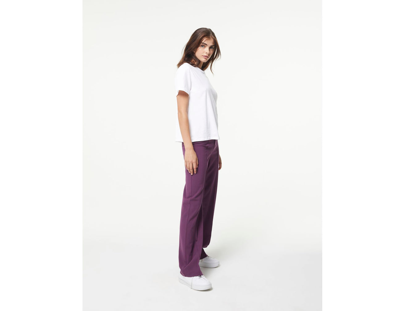 Pantalon tailleur prune - Image 4