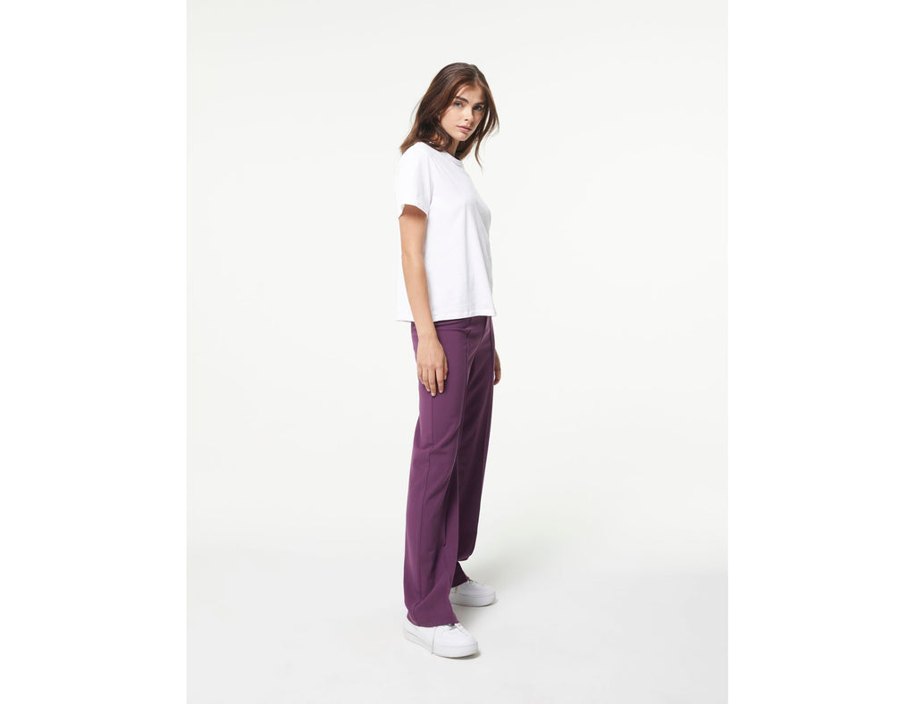 Pantalon tailleur prune