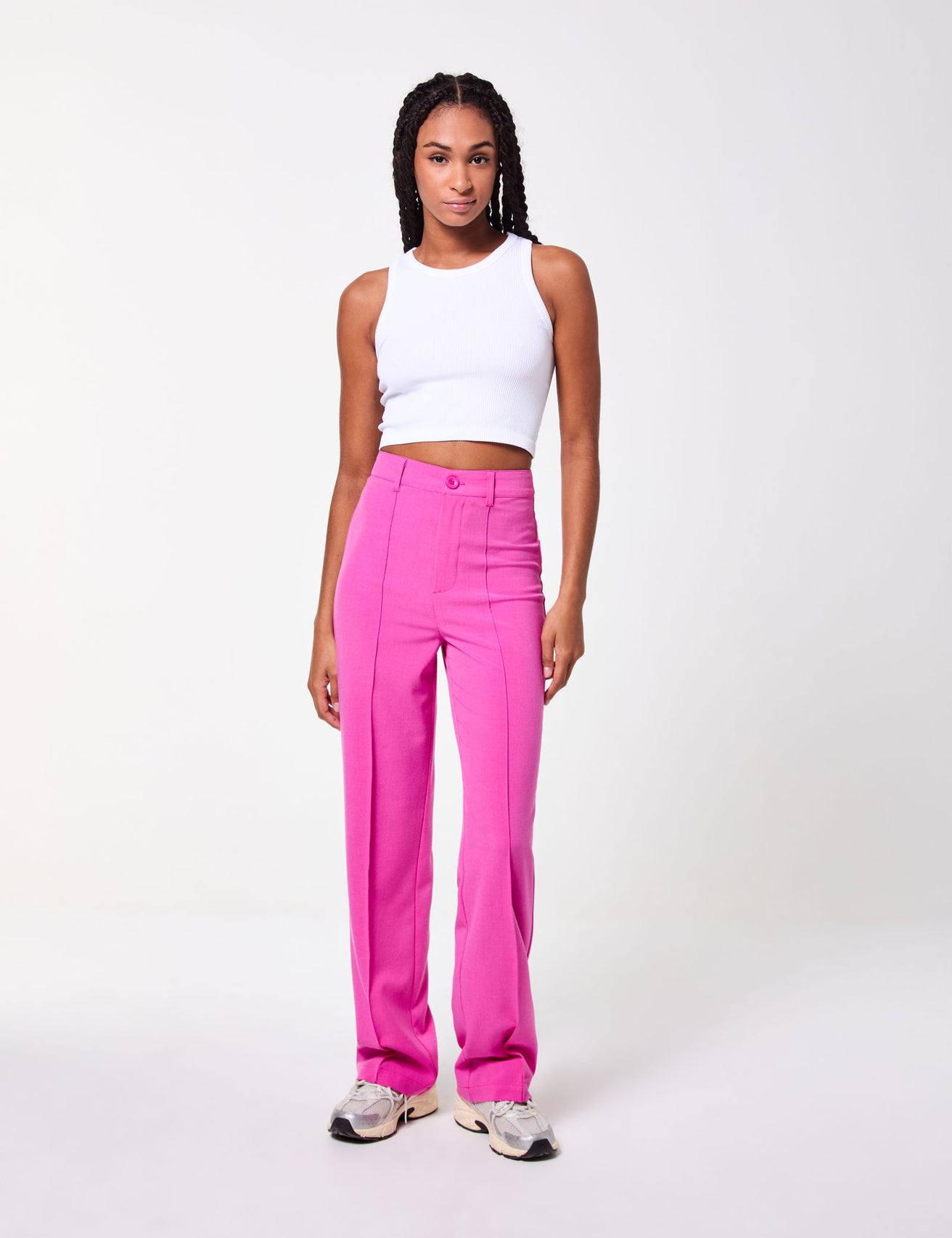 Pantalon palazzo rose vif - Image 1