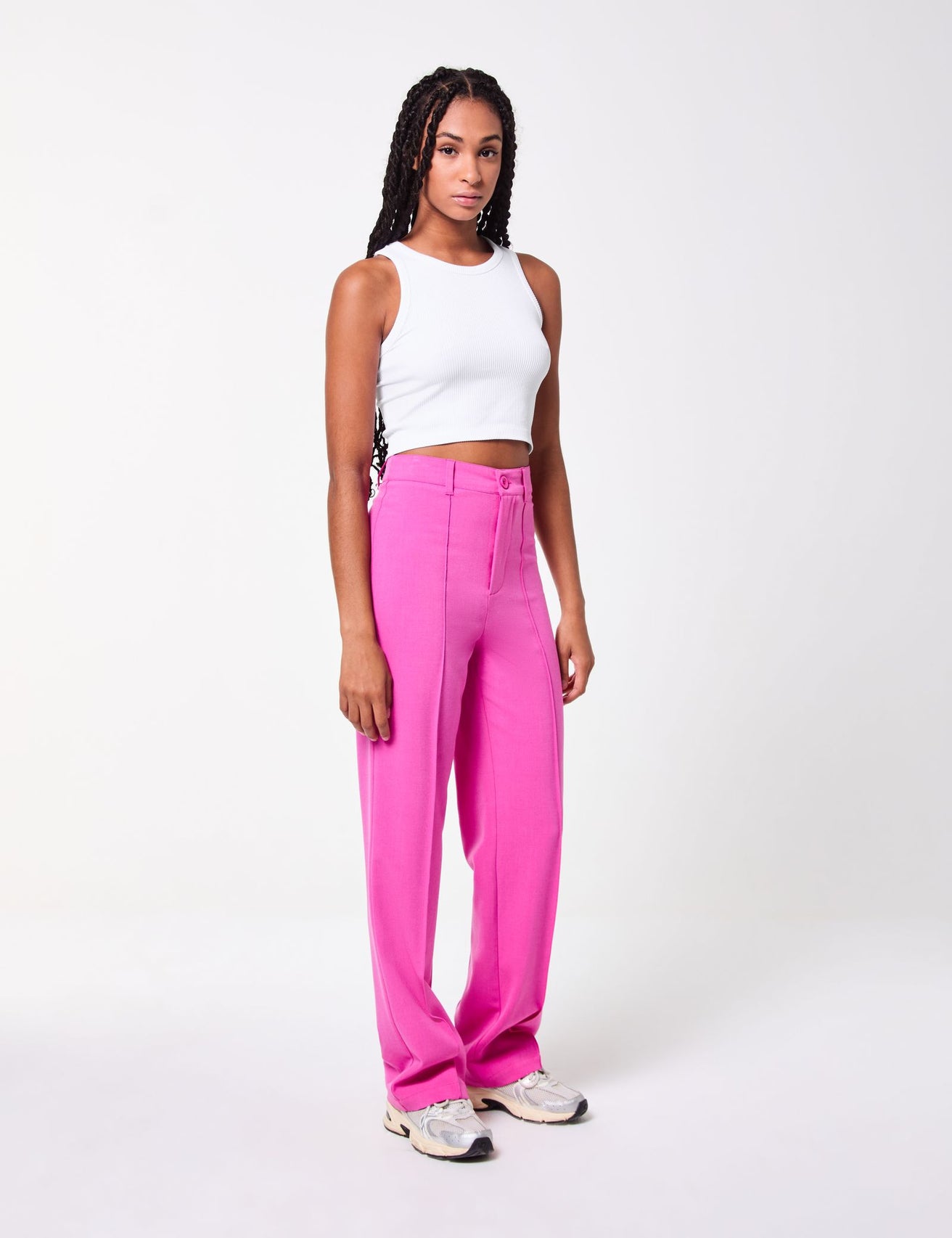 Pantalon palazzo rose vif - Image 4