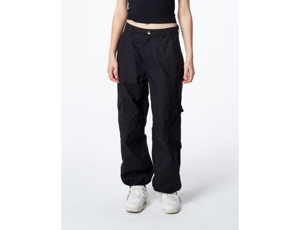 Pantalon parachute avec poches noir