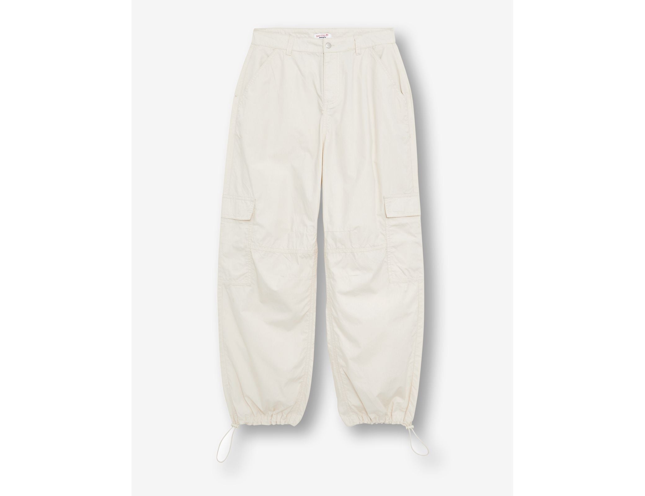 Pantalon parachute avec poches beige