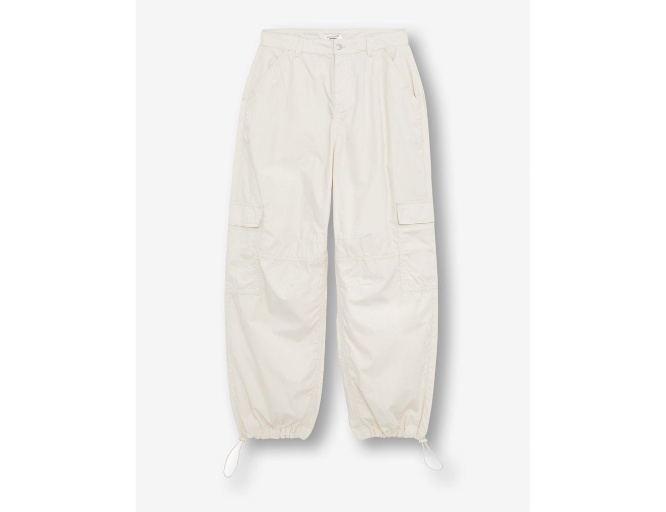 Pantalon parachute avec poches beige - Image 1