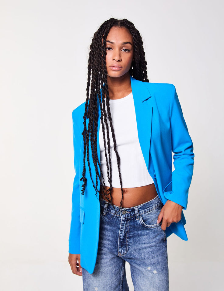 Veste blazer bleu ocean