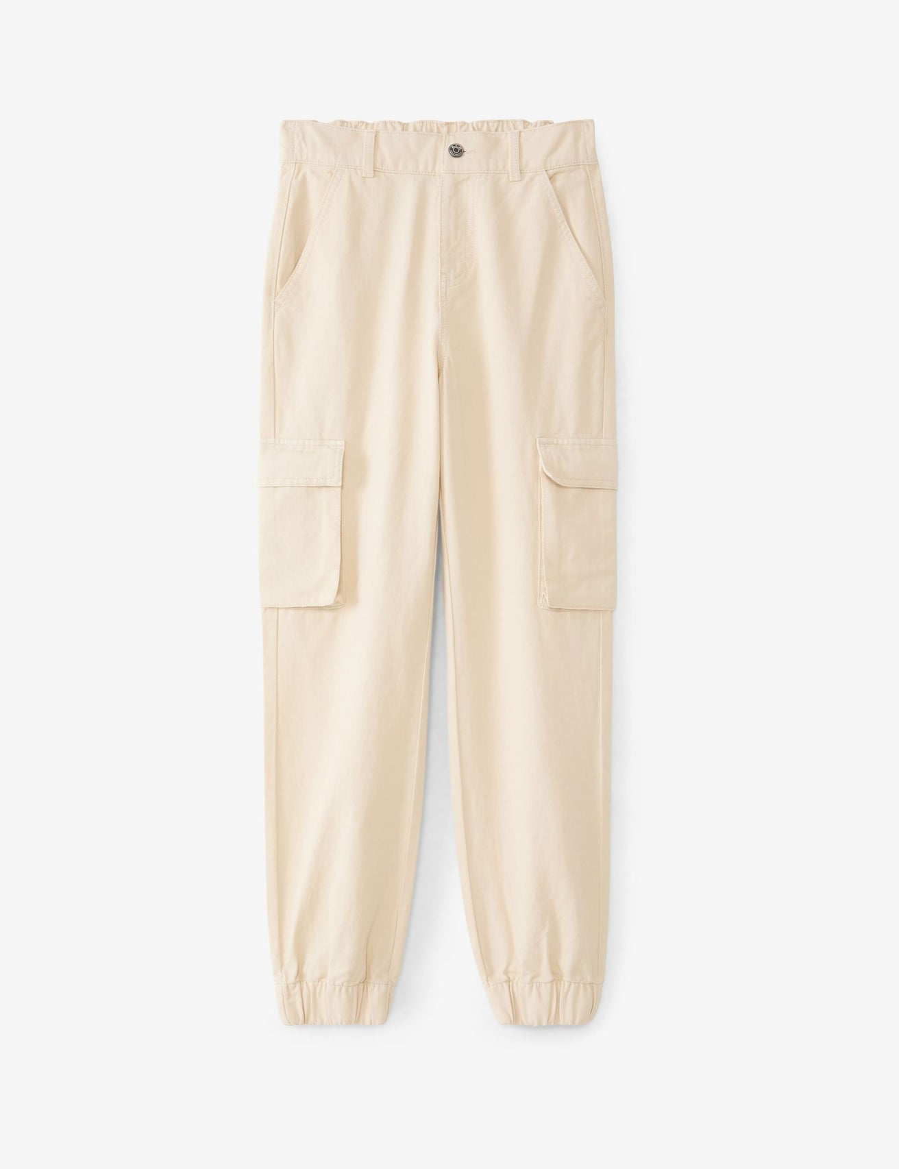 Pantalon cargo jogger crème - Image 1