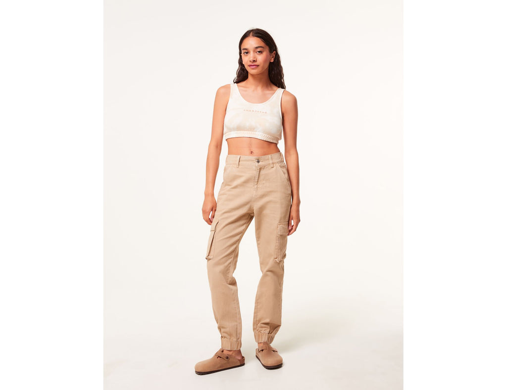 Pantalon cargo jogger beige