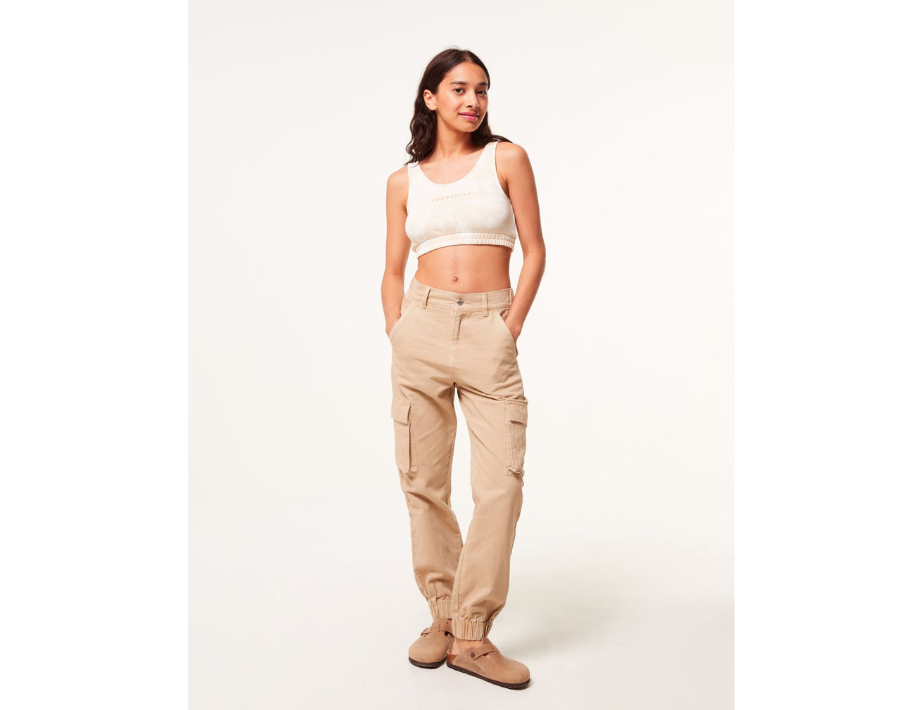 Pantalon cargo jogger beige - Image 4