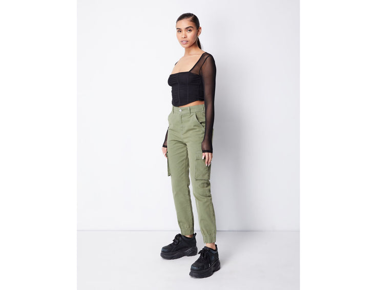 Pantalon cargo jogger kaki