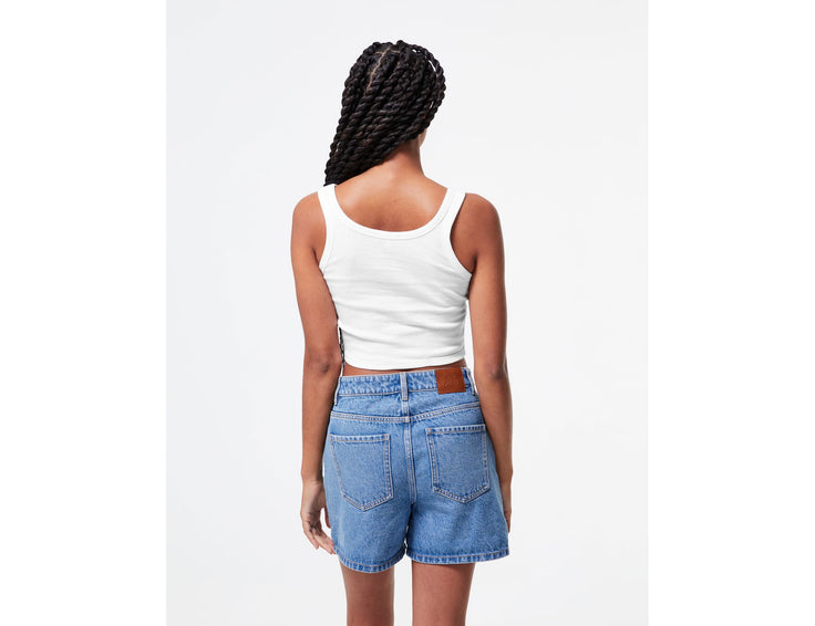 Short mom en jean bleu