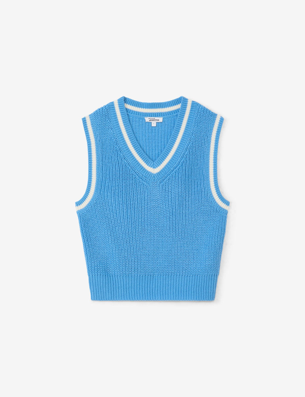 Pull sans manches bleu azur