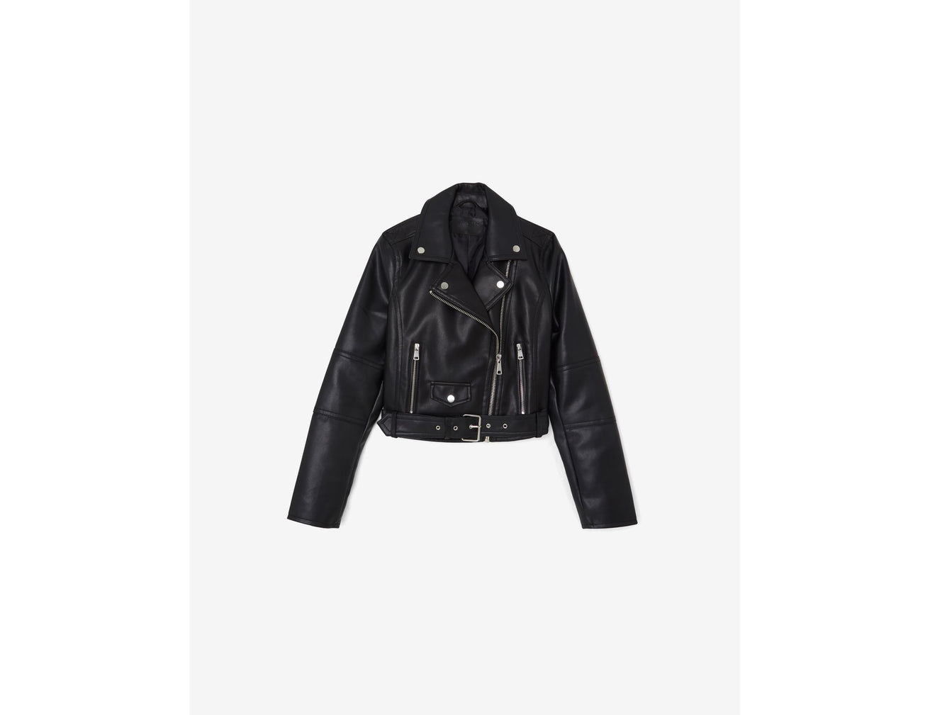 Veste biker courte noire - Image 1